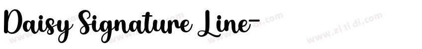 Daisy Signature Line字体转换